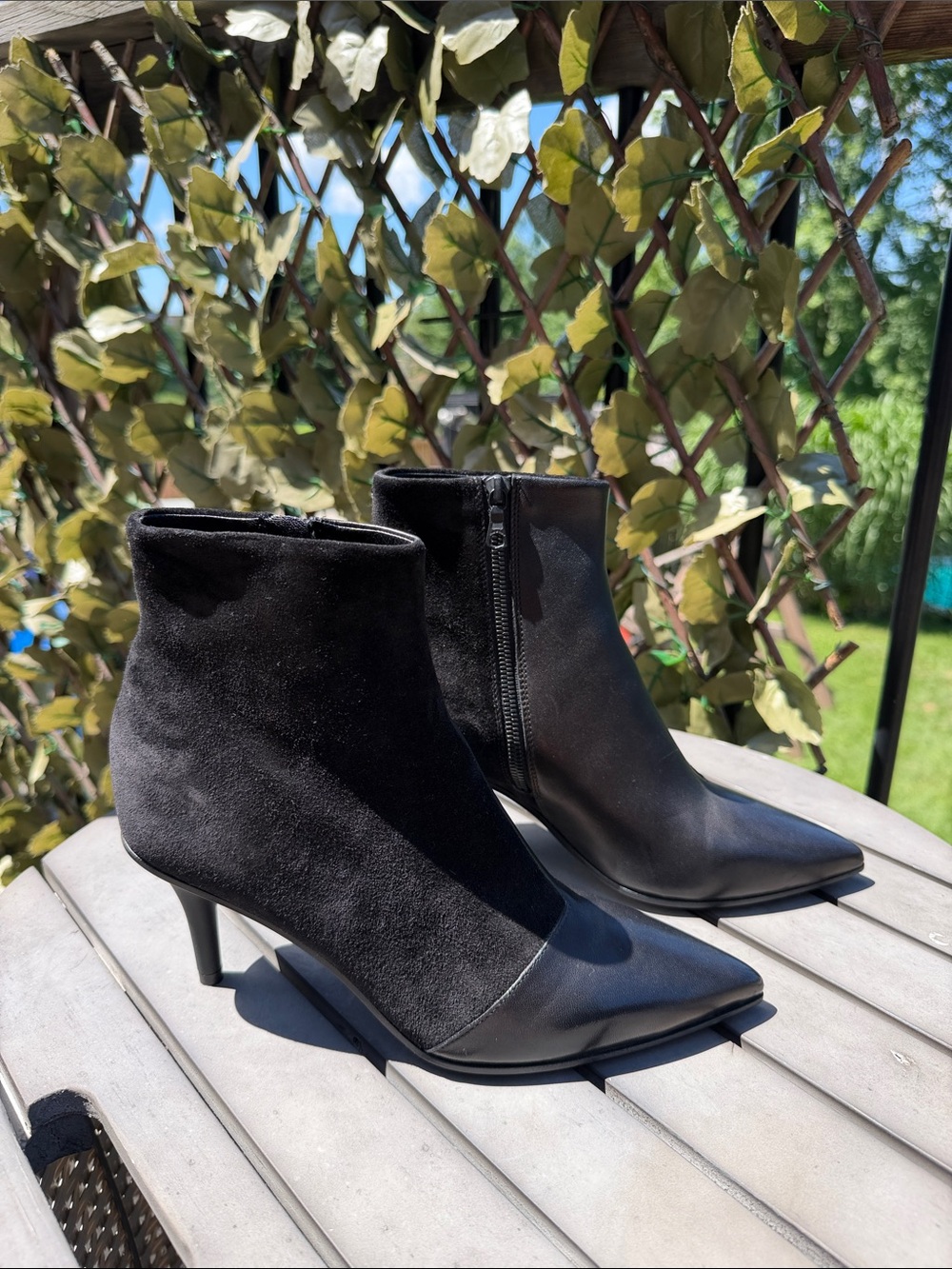 rag & bone Black Leather and Suede Ankle Booties NWTS